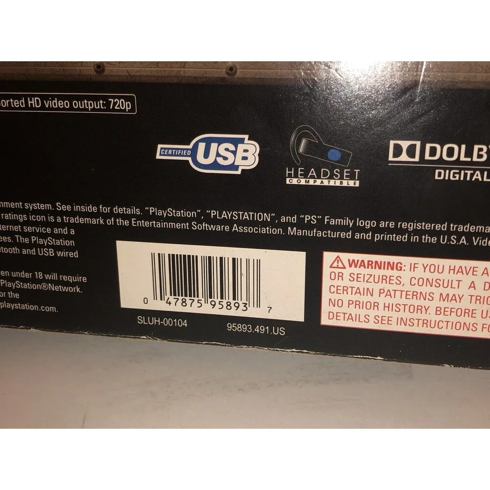 Guitar Hero 5 PS3 Wireless Guitar Controller Dongle Box Complete w/ Strap